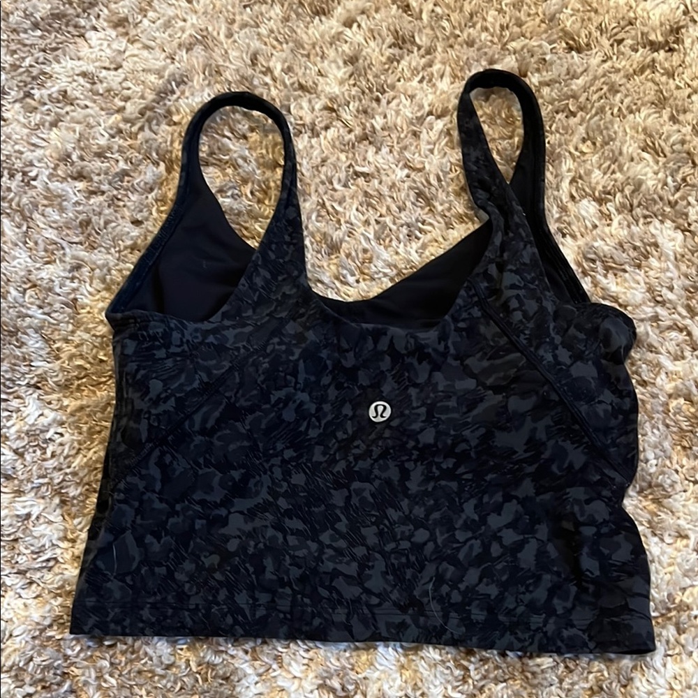 Lululemon Black Patterned Sports Bra